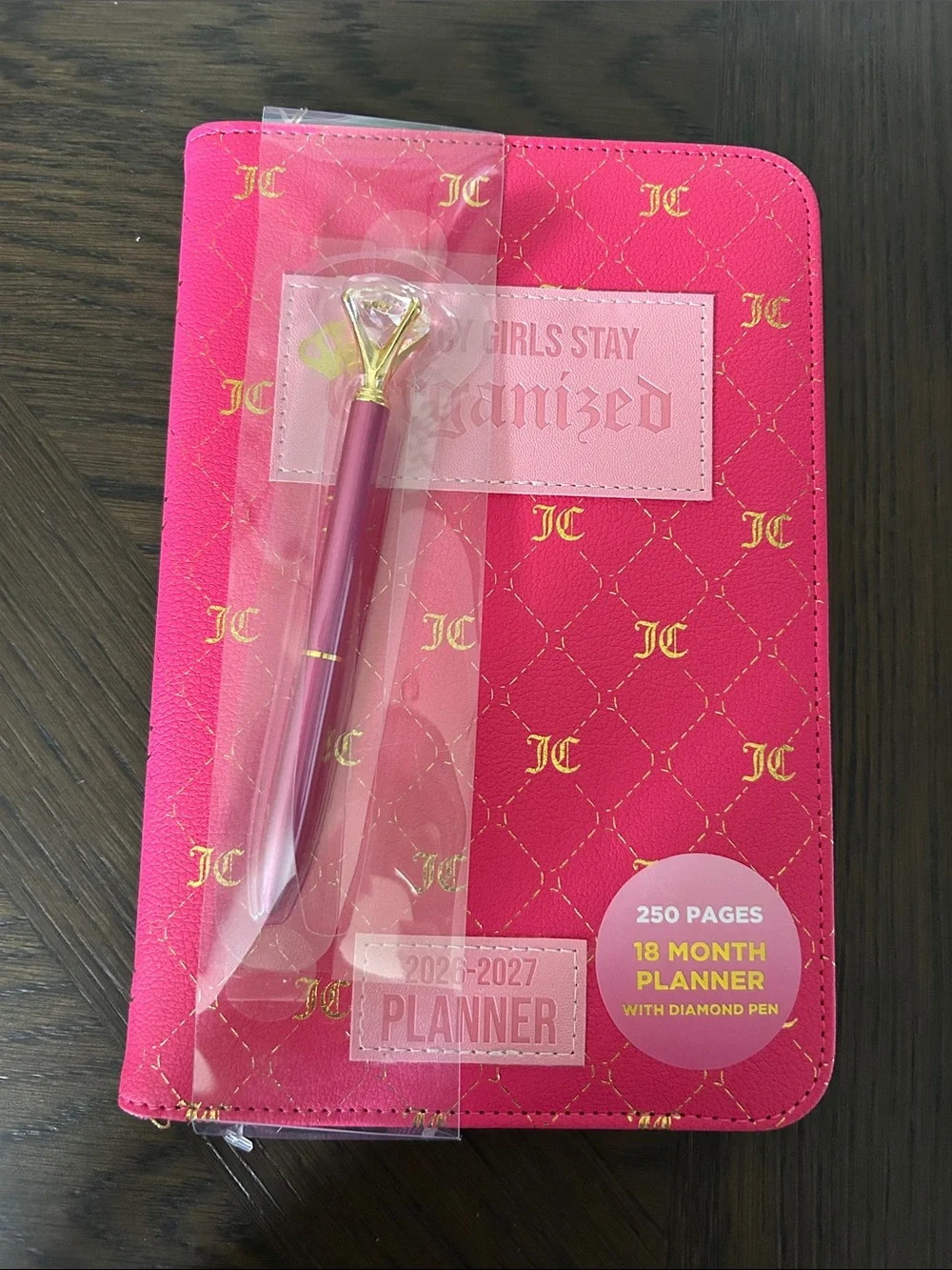 Juicy couture 26-2027 monthly planner ZIP closure and pen NWT PICK ONE